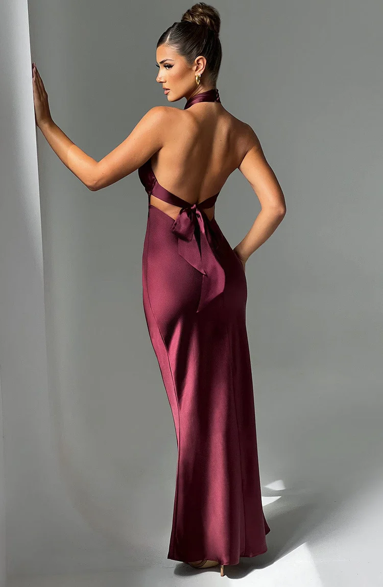 Diana Maxi Dress - Burgundy - Image 6