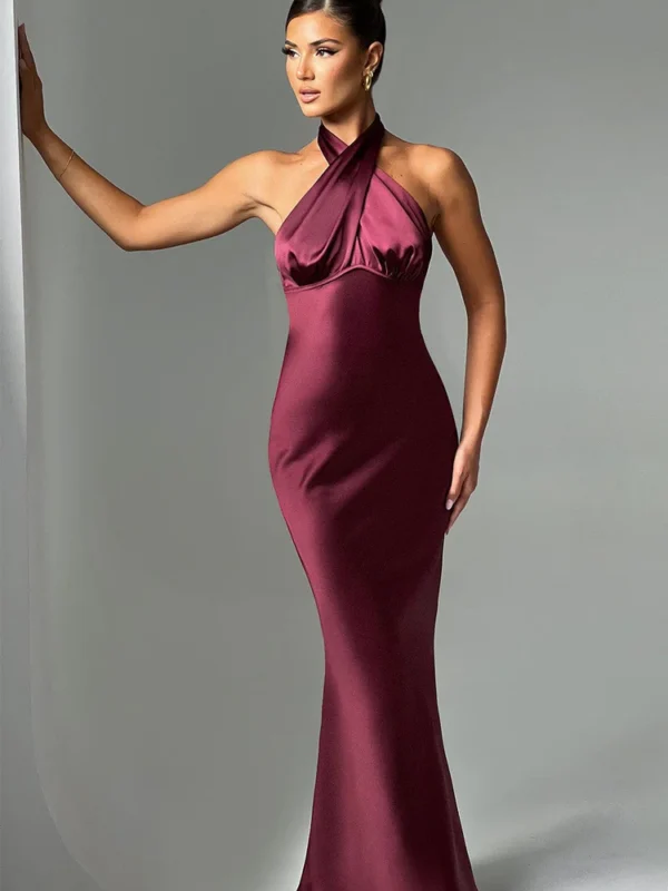 Diana Maxi Dress - Burgundy