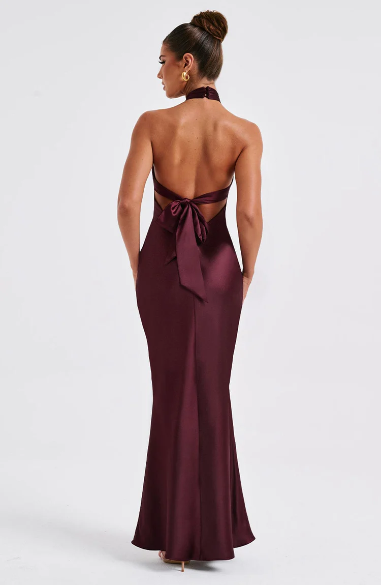 Diana Maxi Dress - Burgundy - Image 3