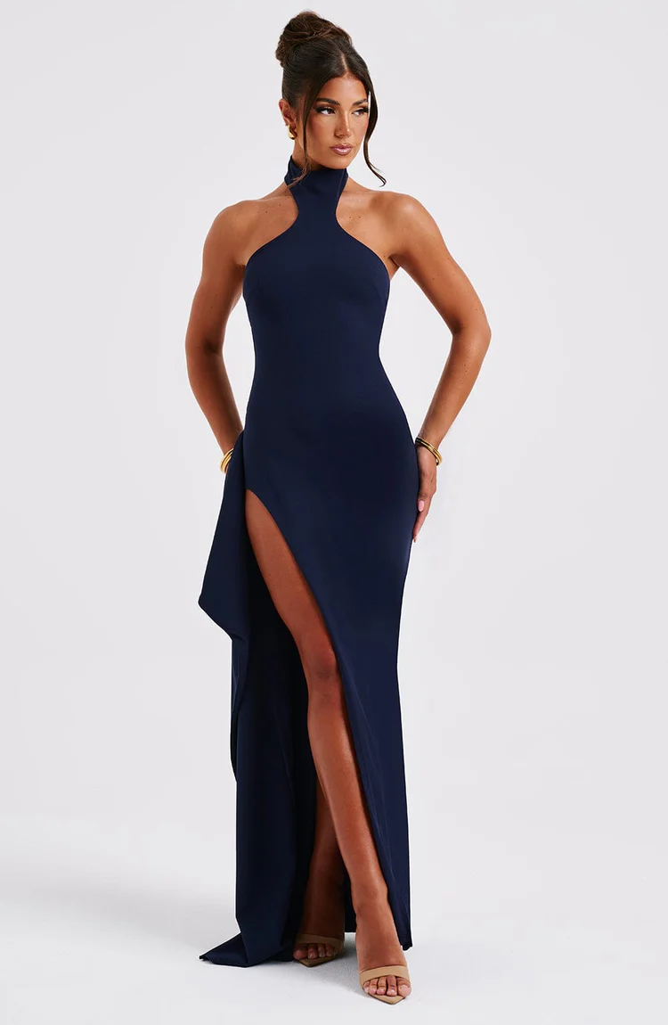 Isabella Maxi Dress - Navy - Image 3