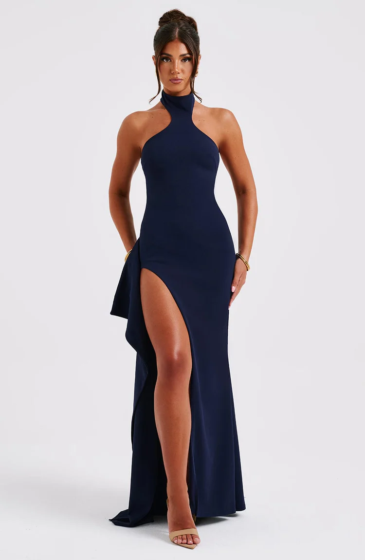 Isabella Maxi Dress - Navy - Image 2