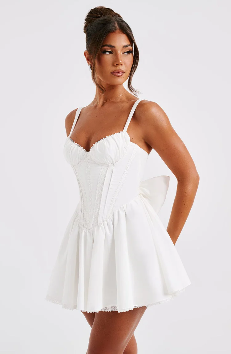 Josie Mini Dress - White - Image 3