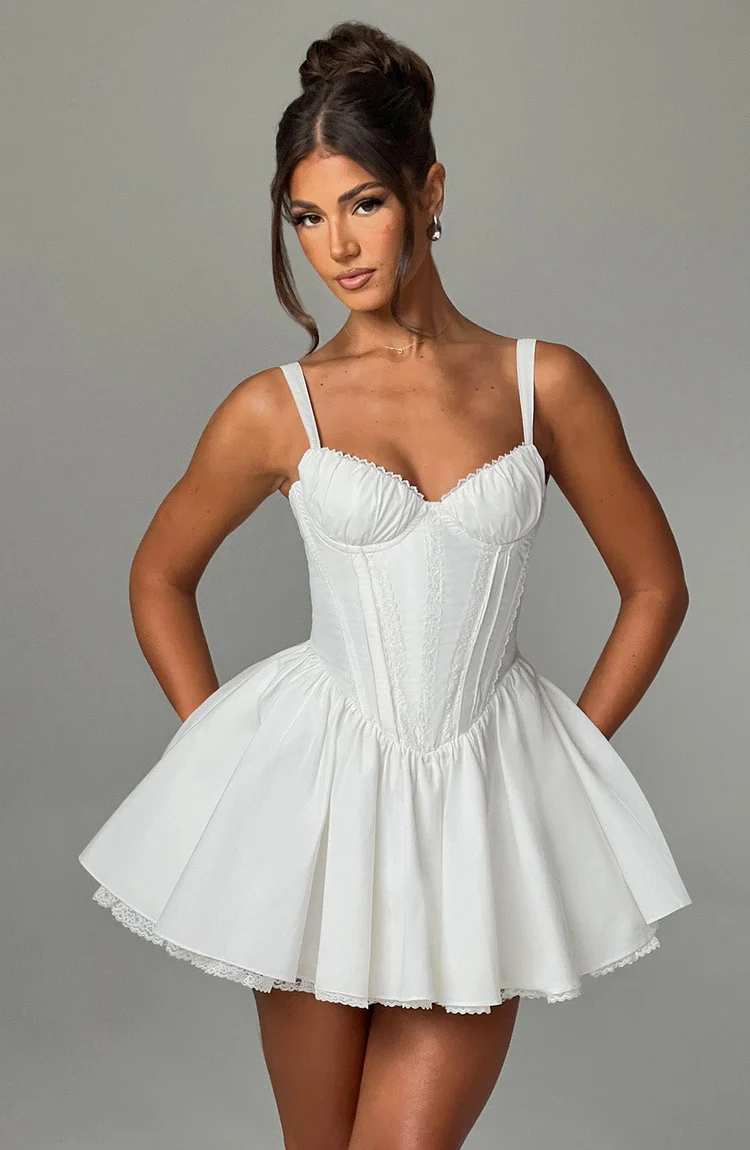 Josie Mini Dress - White - Image 6