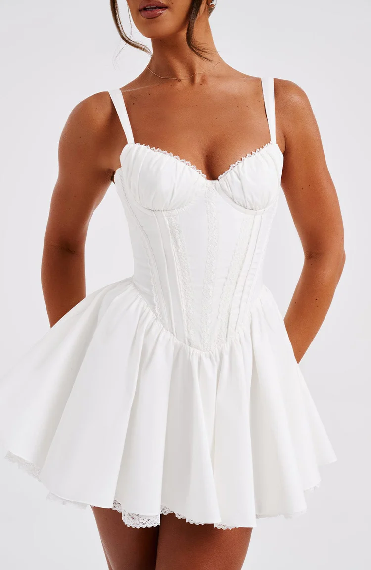 Josie Mini Dress - White - Image 2