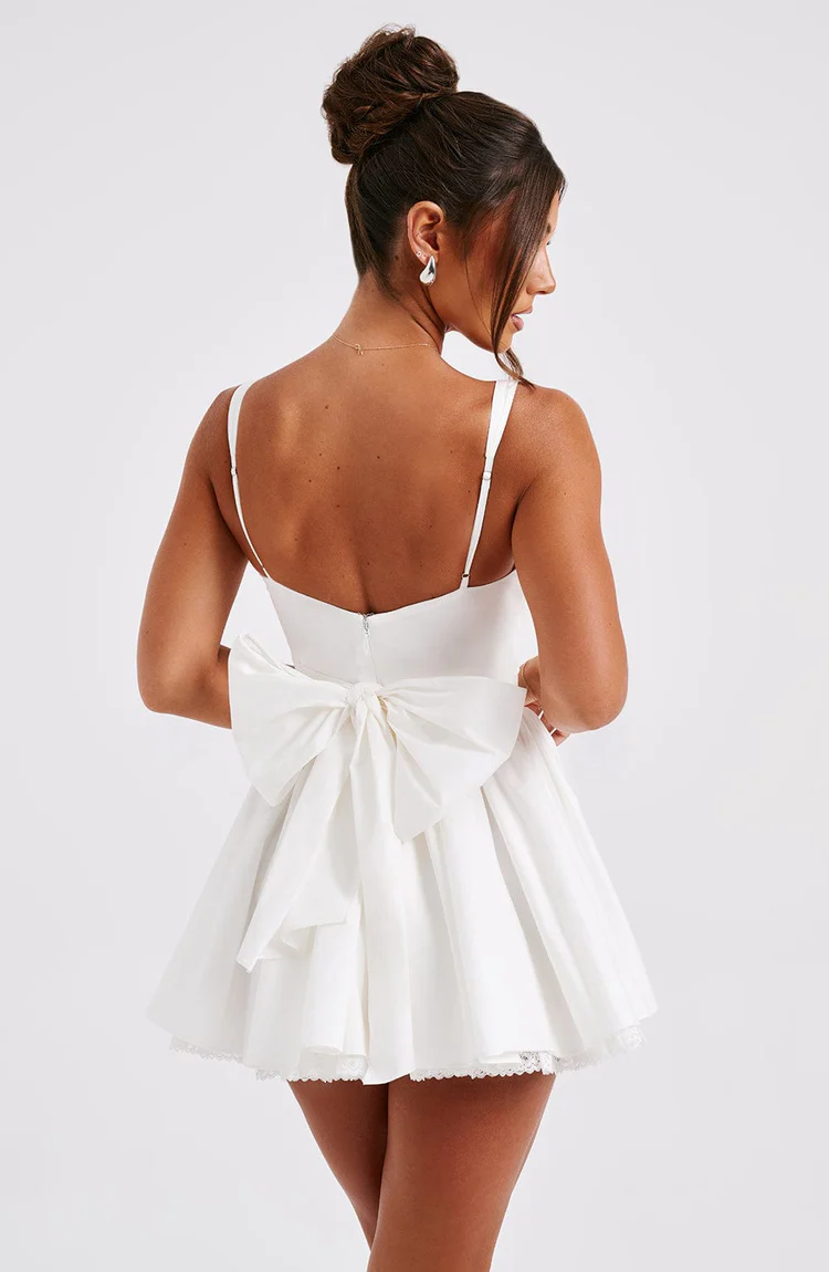 Josie Mini Dress - White - Image 8