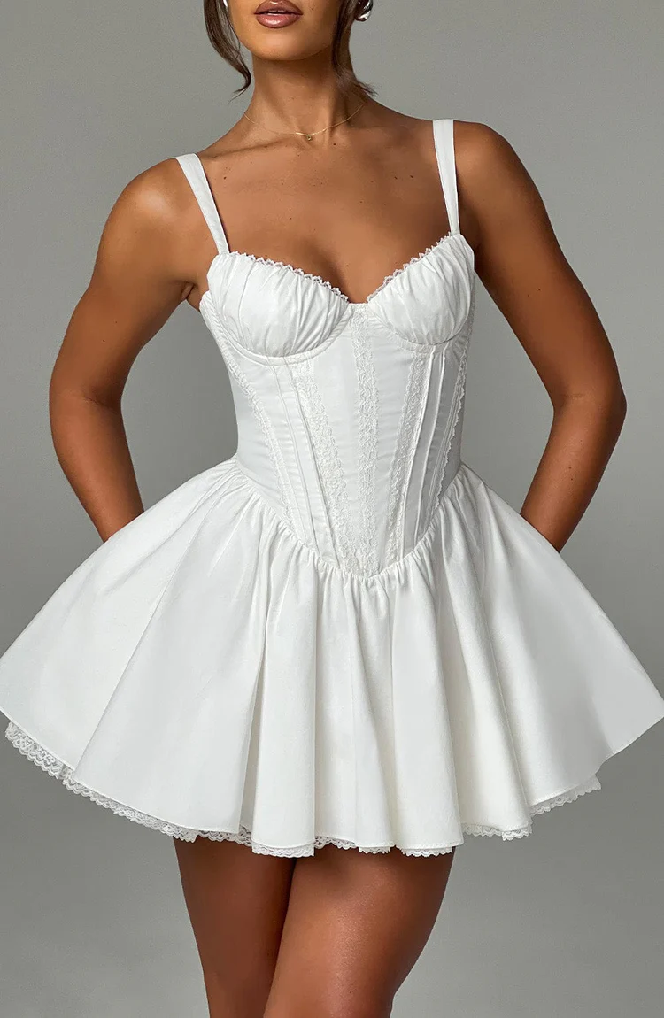 Josie Mini Dress - White - Image 7