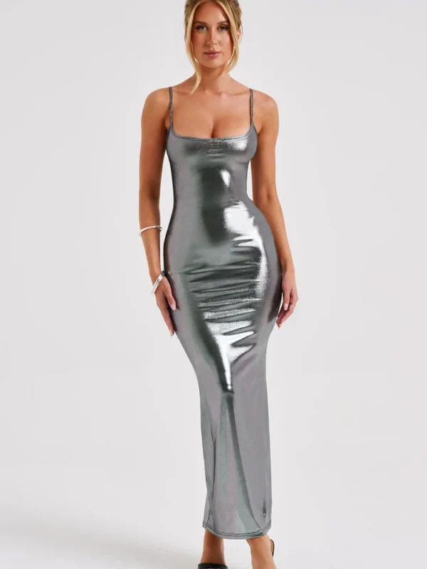 Kyrali Maxi Dress - Gunmetal