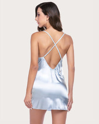 Lace V Neck Satin Nightwear - Image 14