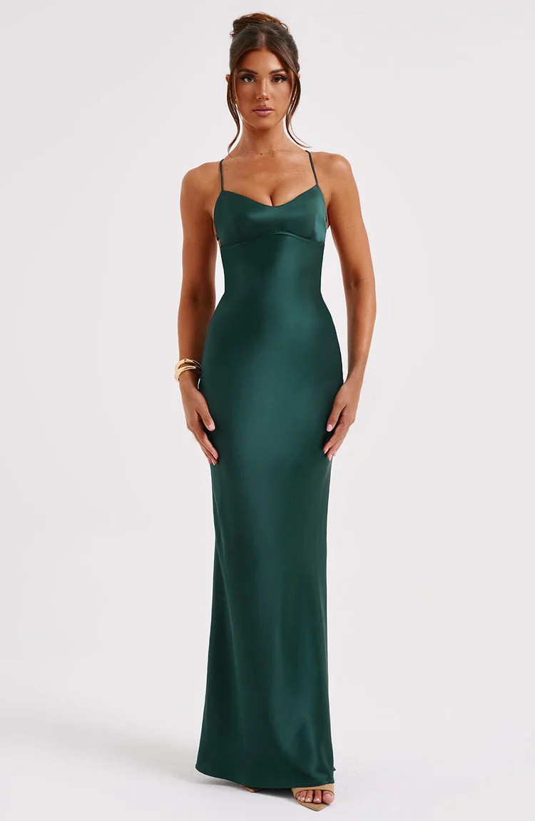 Layla Maxi Dress - Emerald - Image 2