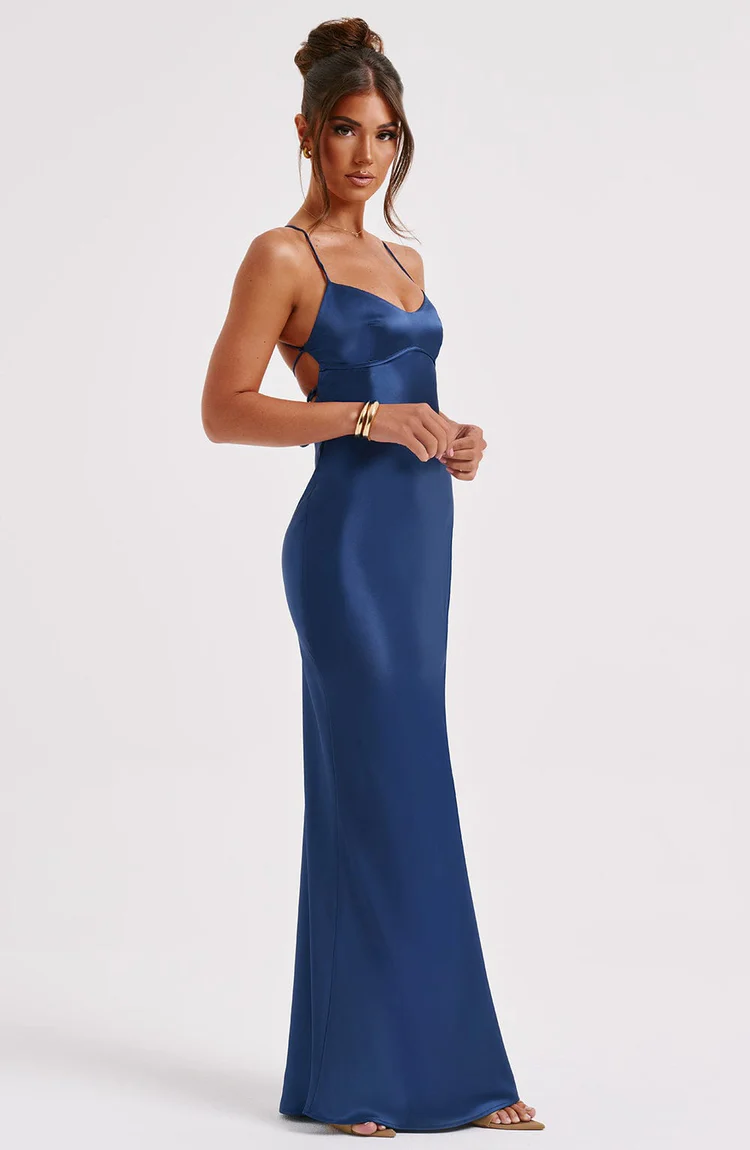 Layla Maxi Dress - Navy - Image 4