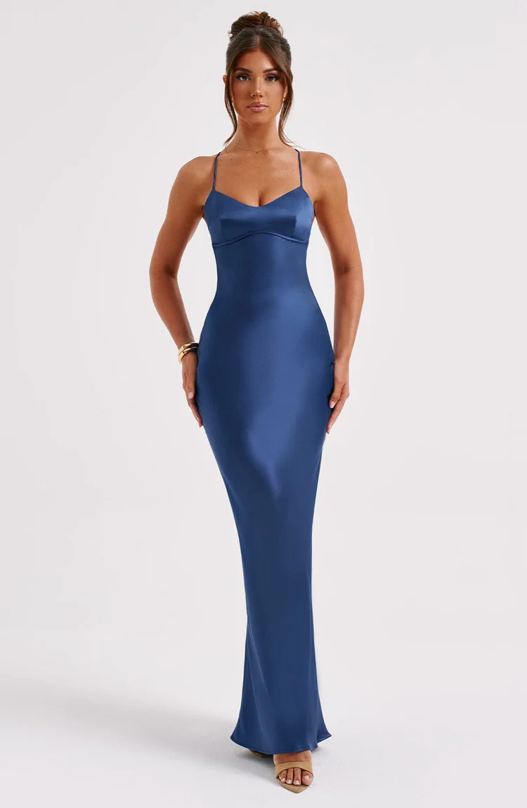 Layla Maxi Dress - Navy - Image 3