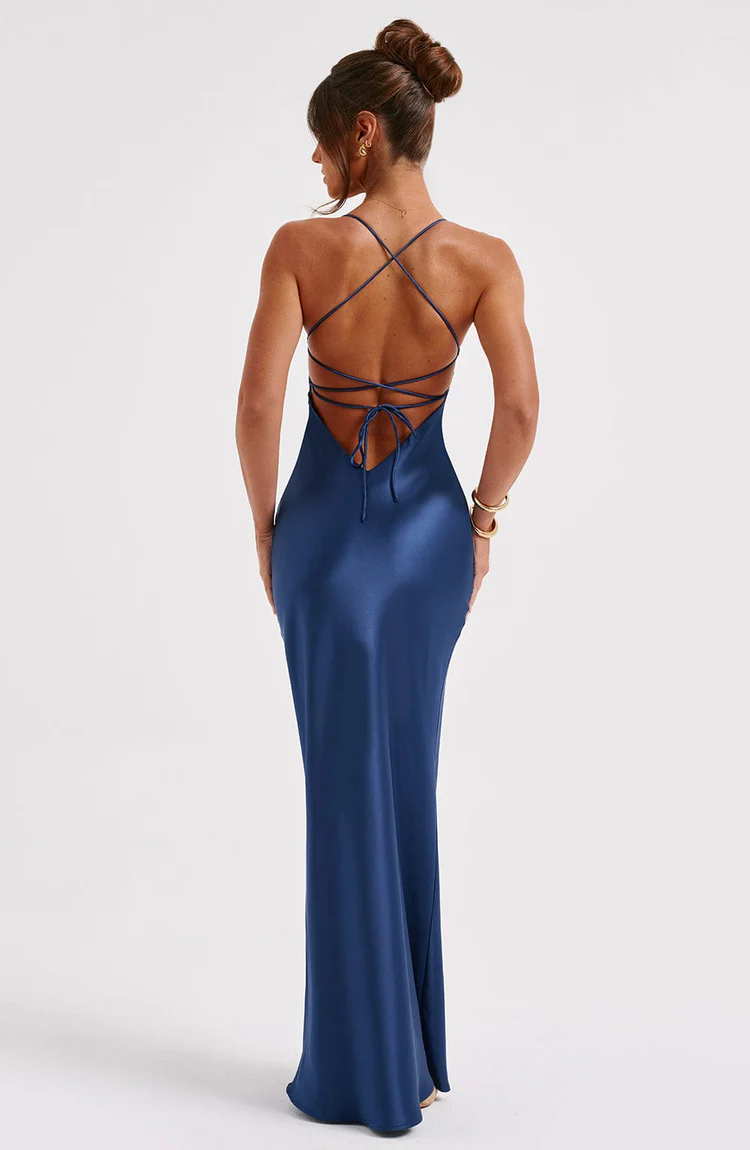 Layla Maxi Dress - Navy - Image 6