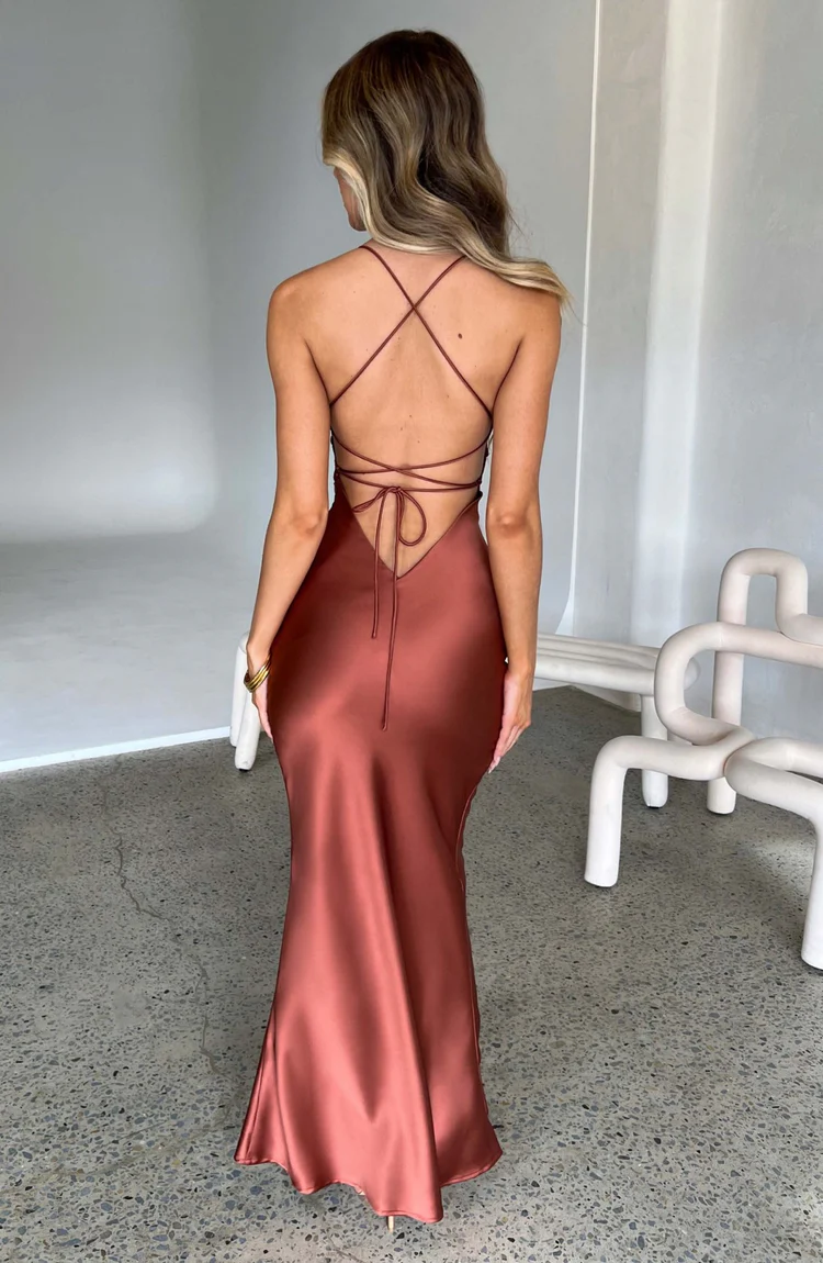 Layla Maxi Dress - Rust - Image 3