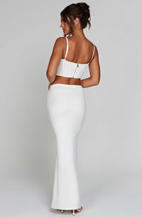 Luminous Breeze Maxi Skirt-White - Image 2