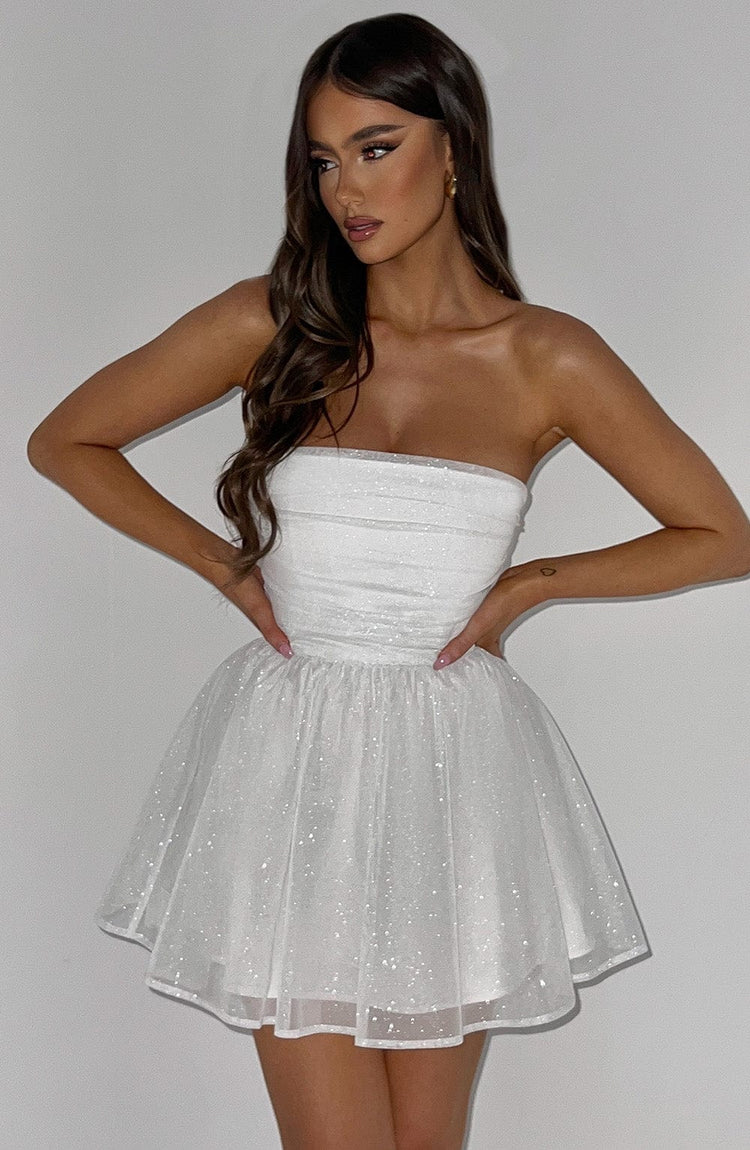 Melinda Mini Dress - Ivory Sparkle - Image 6
