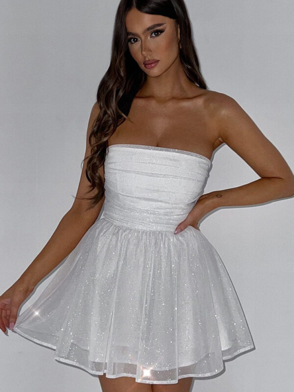 Melinda Mini Dress - Ivory Sparkle