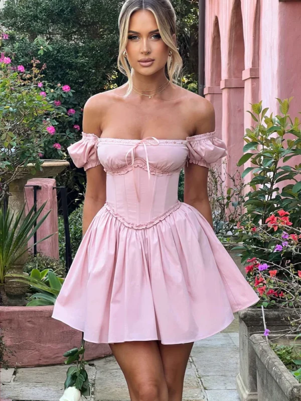 Phoebe Mini Dress - Blush
