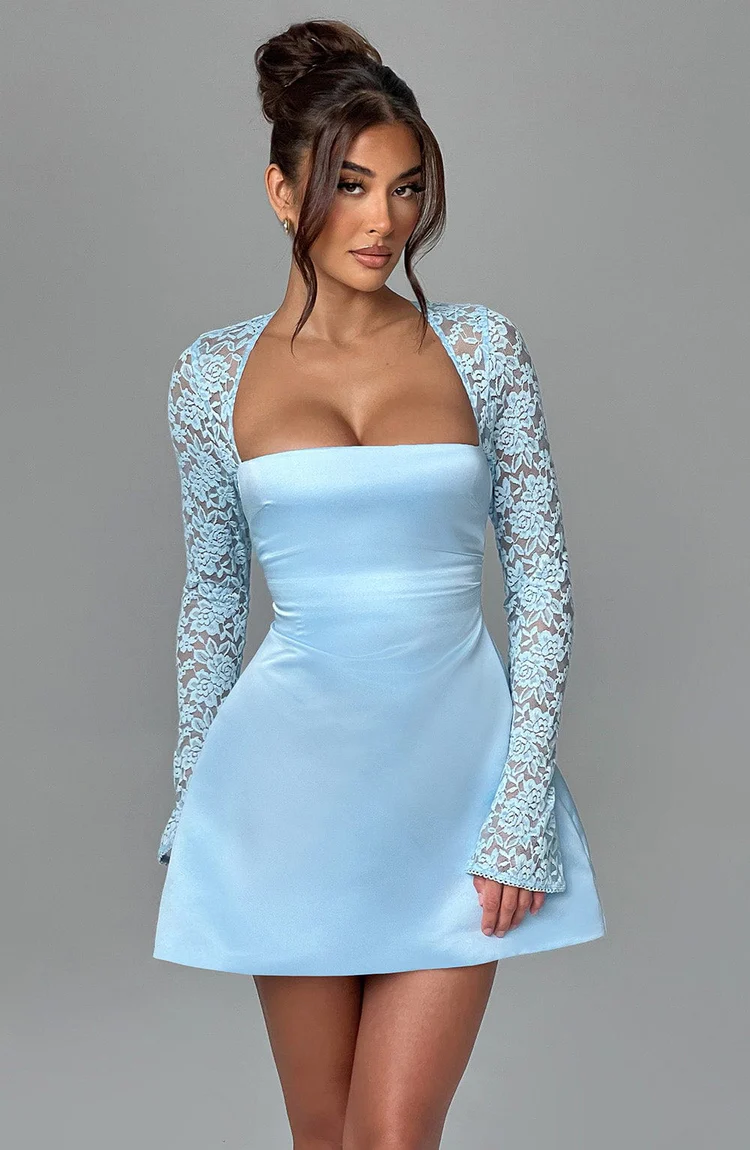Sadie Mini Dress - Blue - Image 2