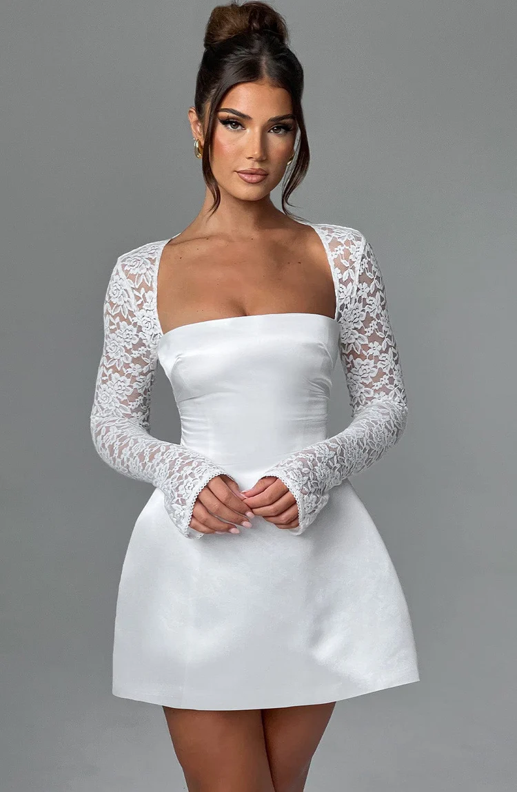 Sadie Mini Dress - Ivory - Image 2
