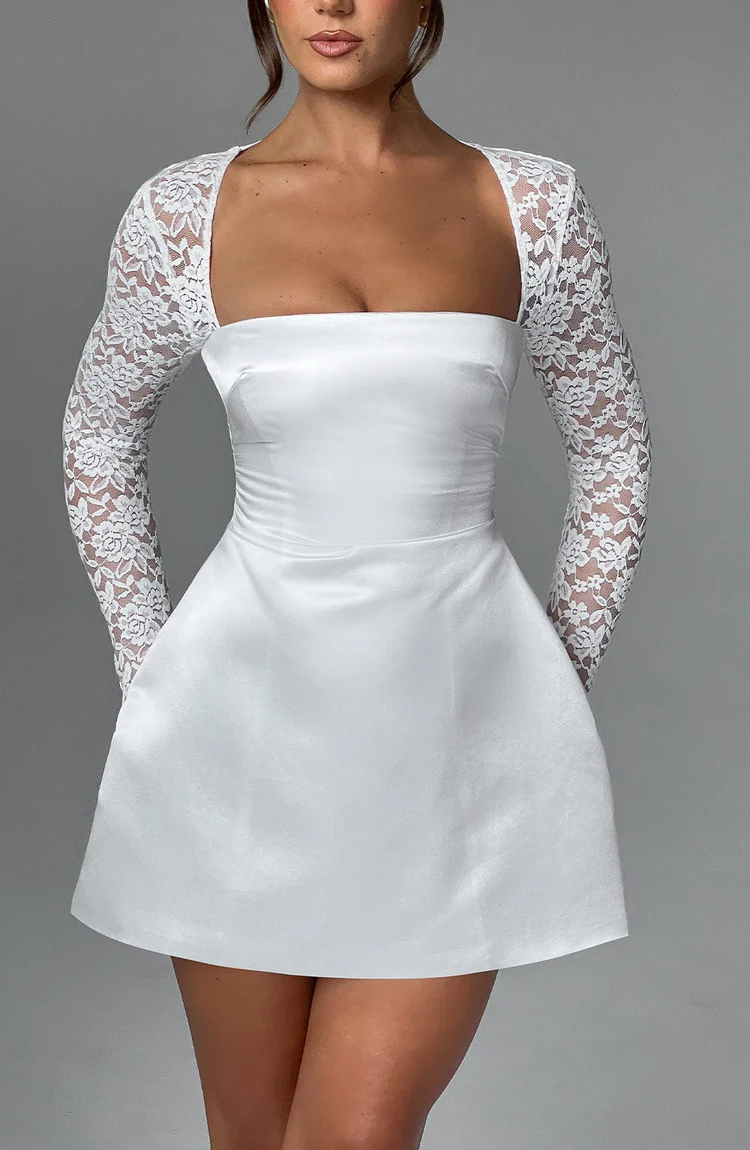 Sadie Mini Dress - Ivory - Image 7