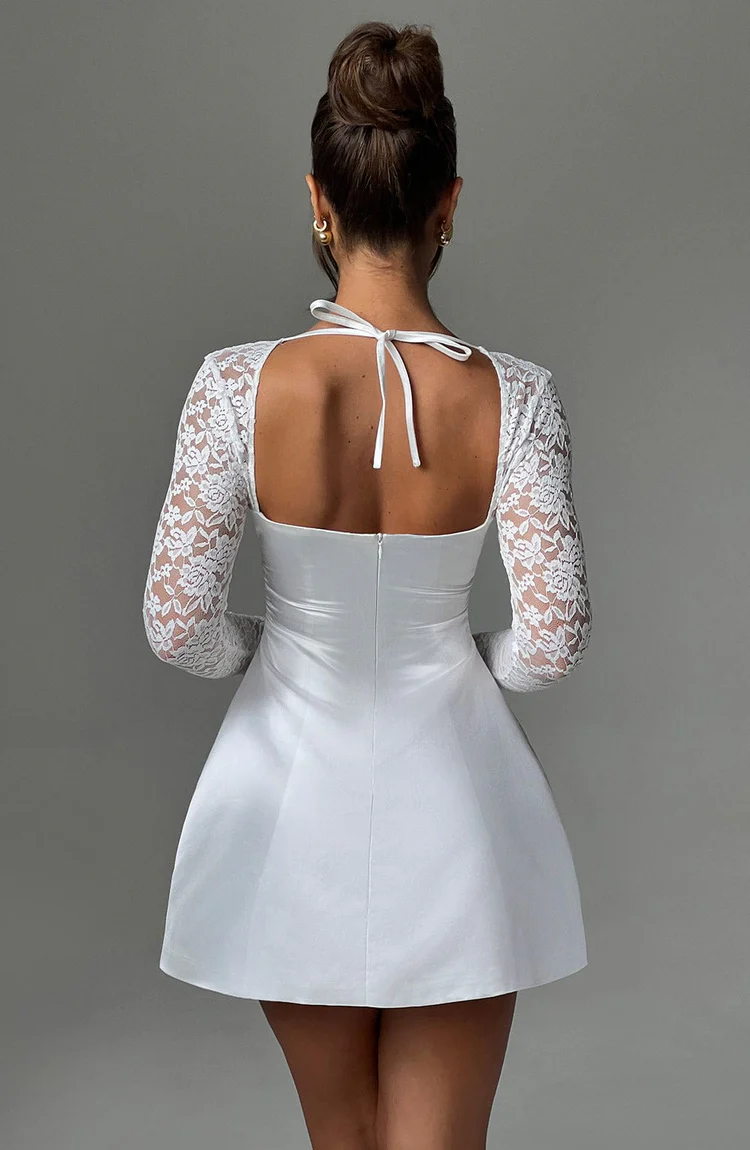Sadie Mini Dress - Ivory - Image 8