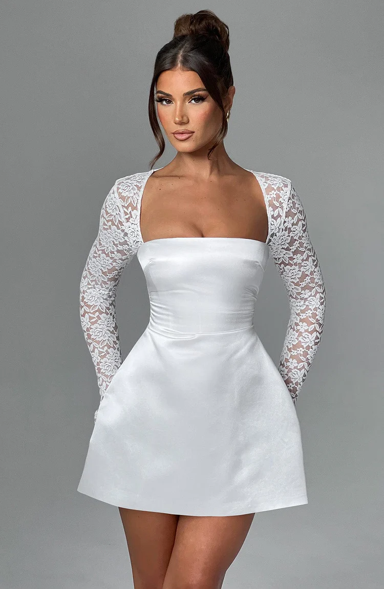 Sadie Mini Dress - Ivory - Image 6