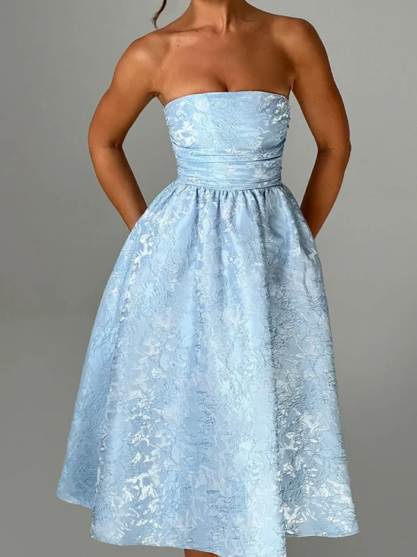Sienna Midi Dress- Blue