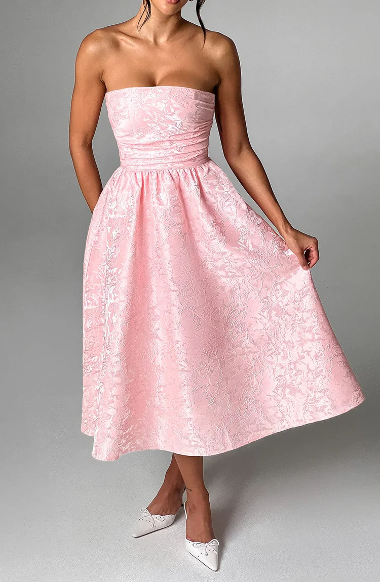 Sienna Midi Dress - Blush - Image 2