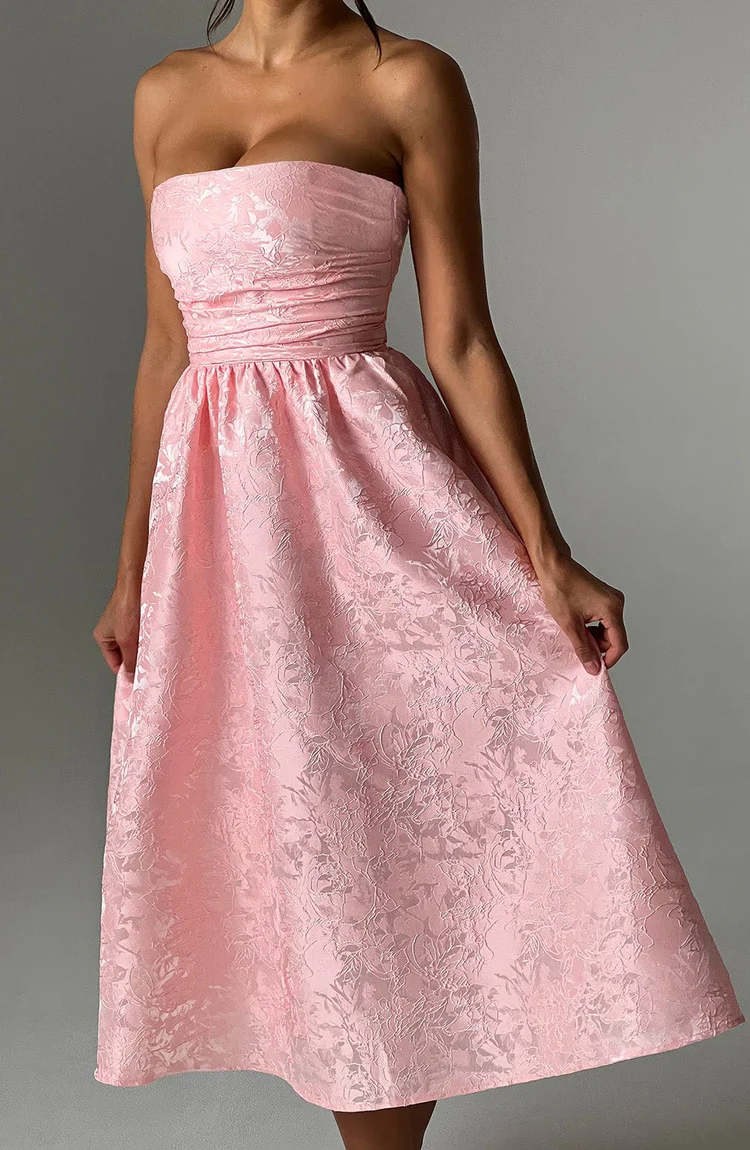 Sienna Midi Dress - Blush - Image 4