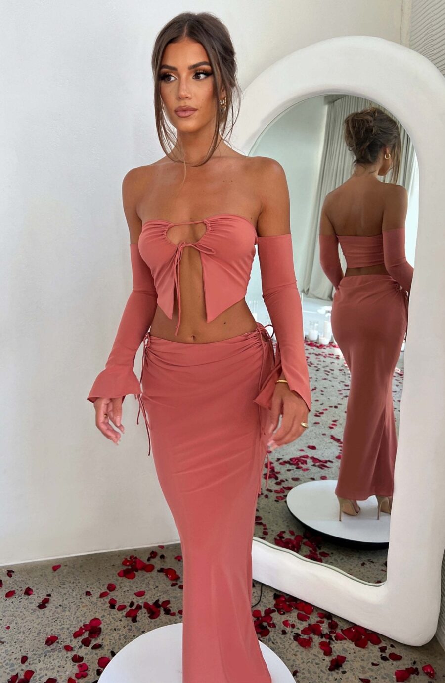Tana Maxi Skirt - Rose Pink - Image 2