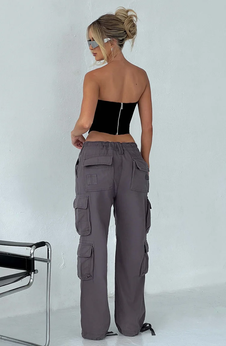 Tinashe Cargo Pants - Charcoal - Image 4