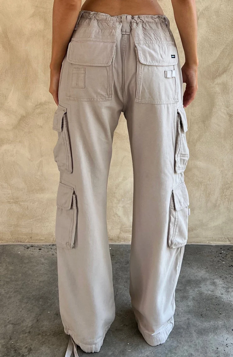 Tinashe Cargo Pants - Light Grey - Image 3