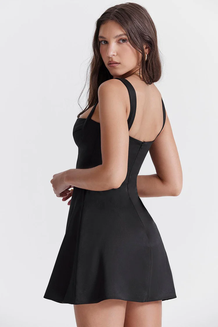 Wrap Charm Dress - Black - Image 2