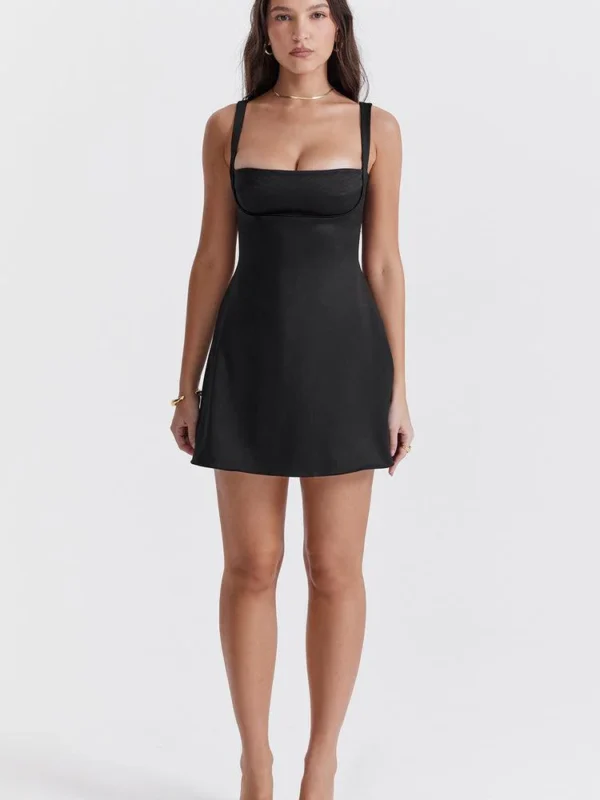 Wrap Charm Dress - Black