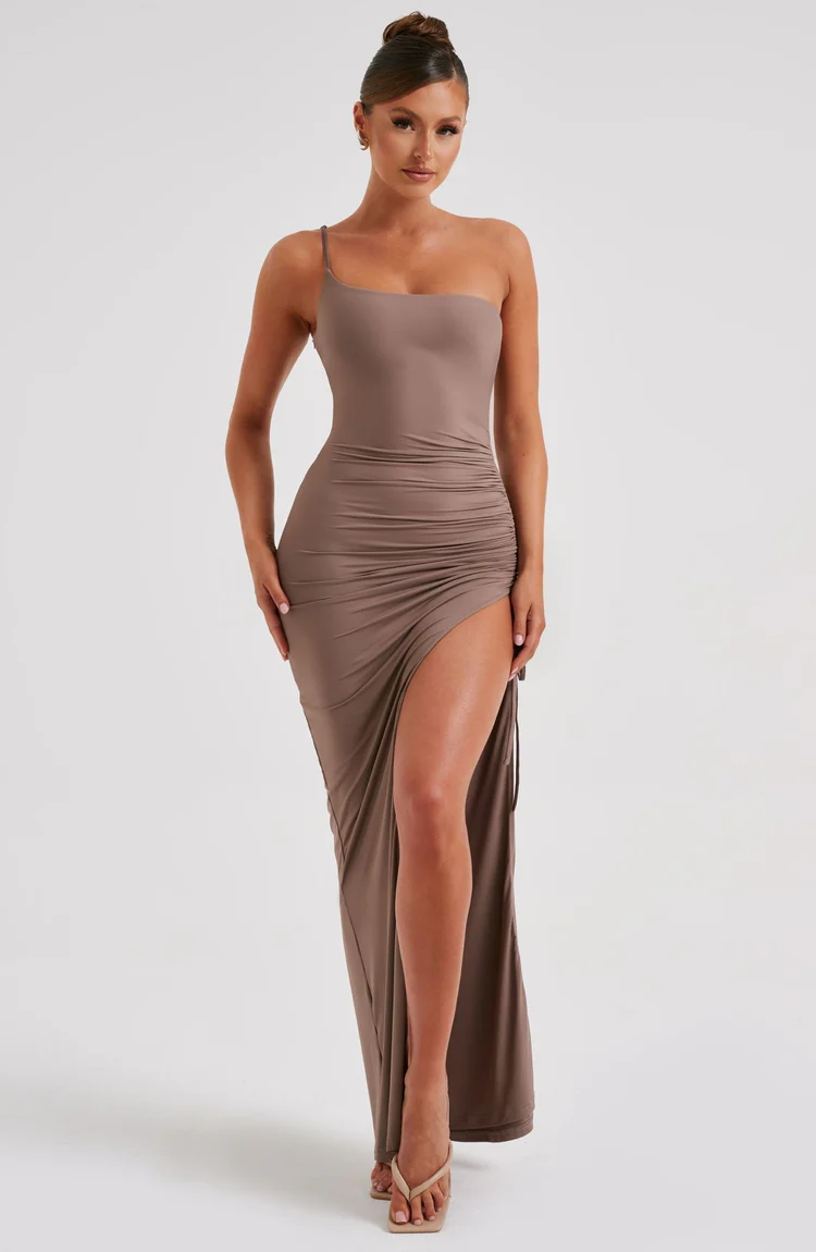 Zahara Maxi Dress - Chocolate - Image 3