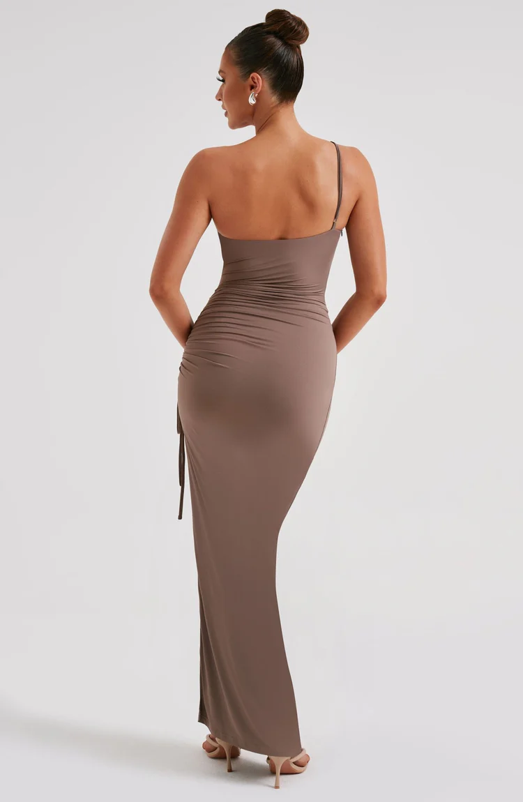 Zahara Maxi Dress - Chocolate - Image 6