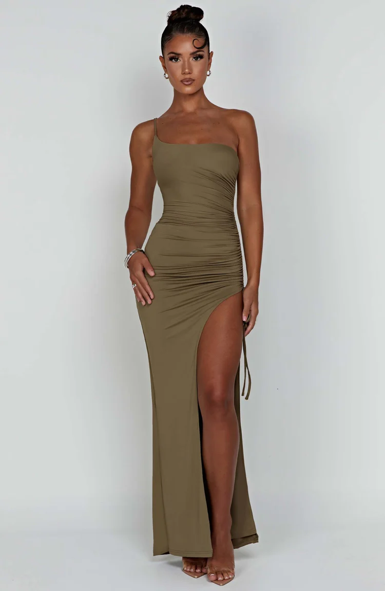 Zahara Maxi Dress - Khaki - Image 6