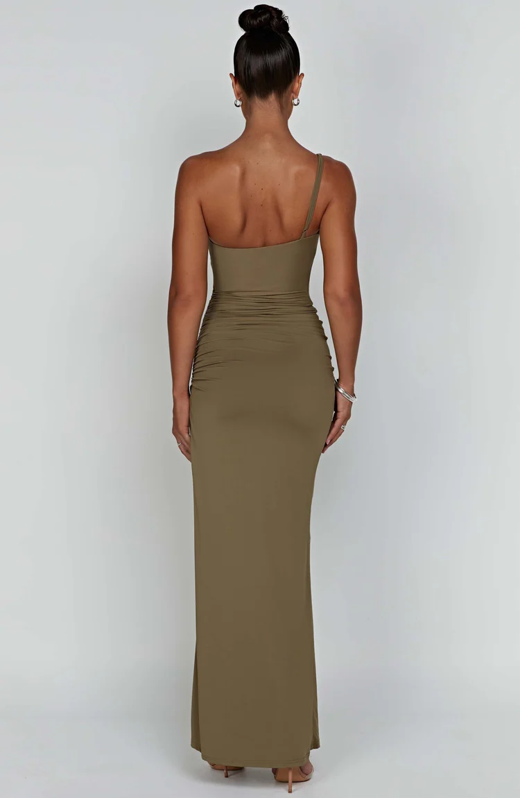 Zahara Maxi Dress - Khaki - Image 8
