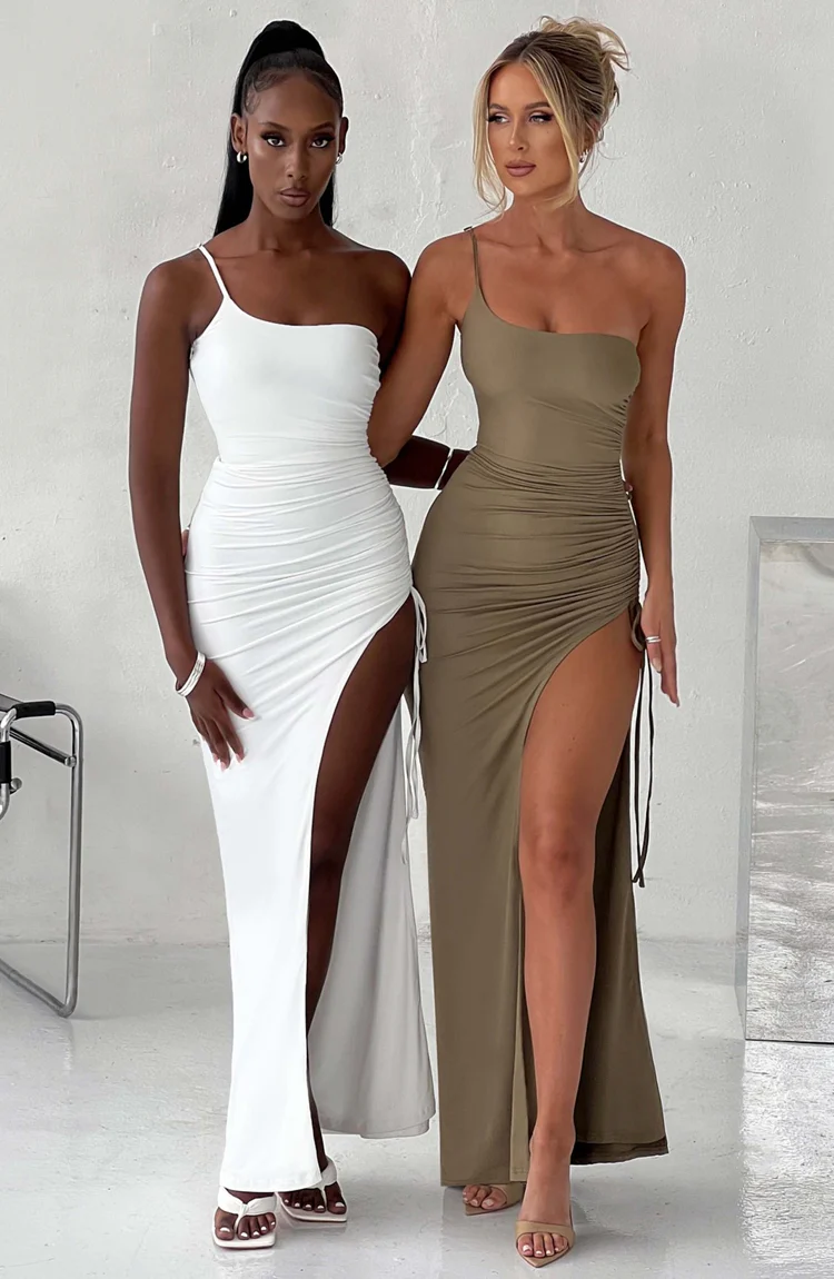 Zahara Maxi Dress - Khaki - Image 3
