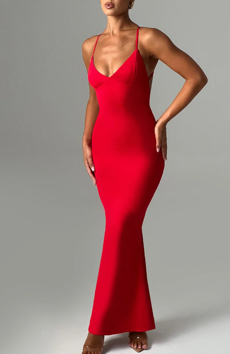 Zara Maxi Dress - Red - Image 7