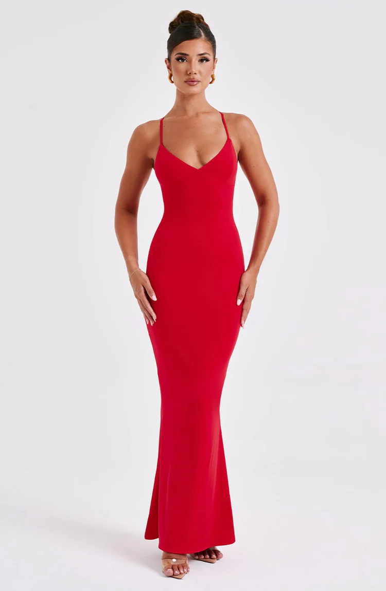 Zara Maxi Dress - Red - Image 2