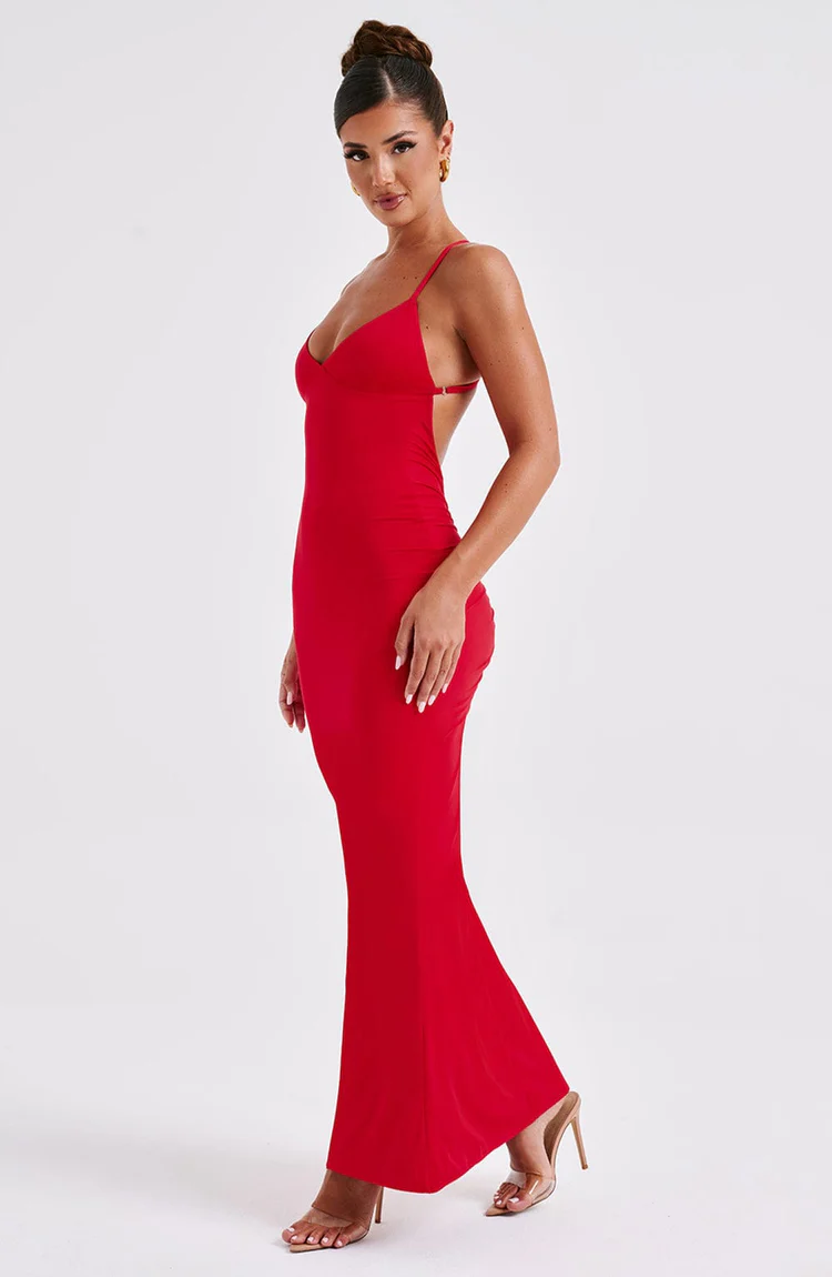 Zara Maxi Dress - Red - Image 4