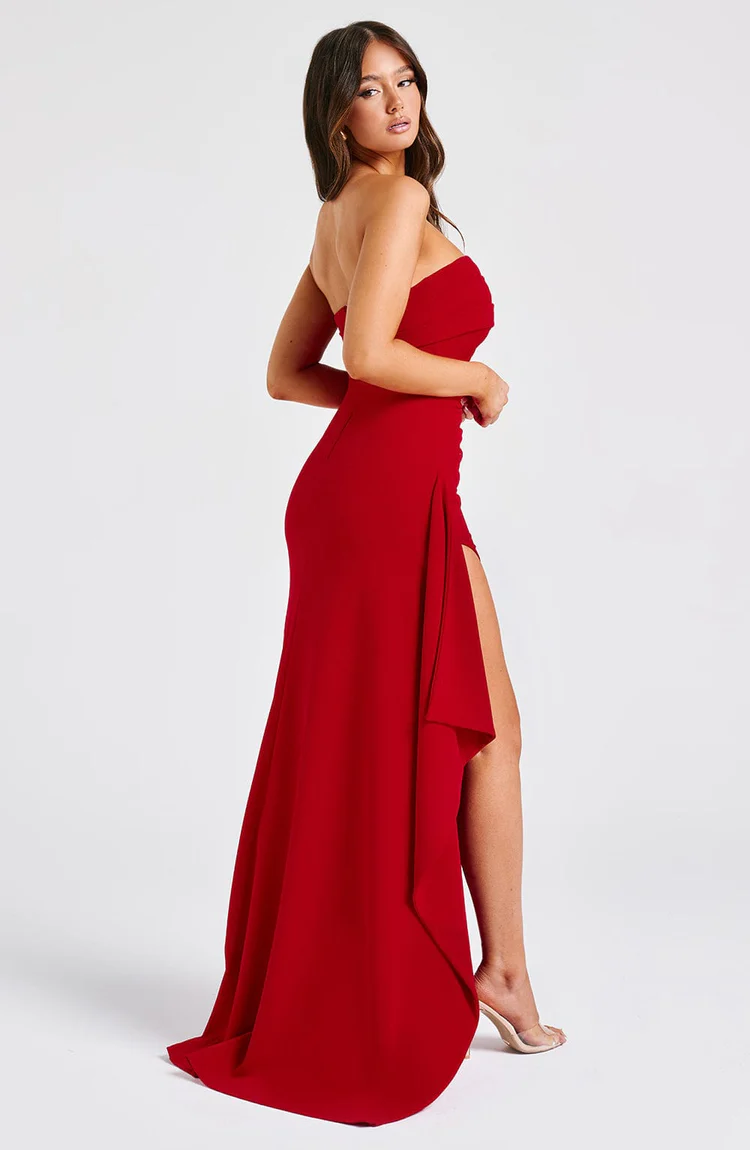 Zarina Maxi Dress - Red - Image 2